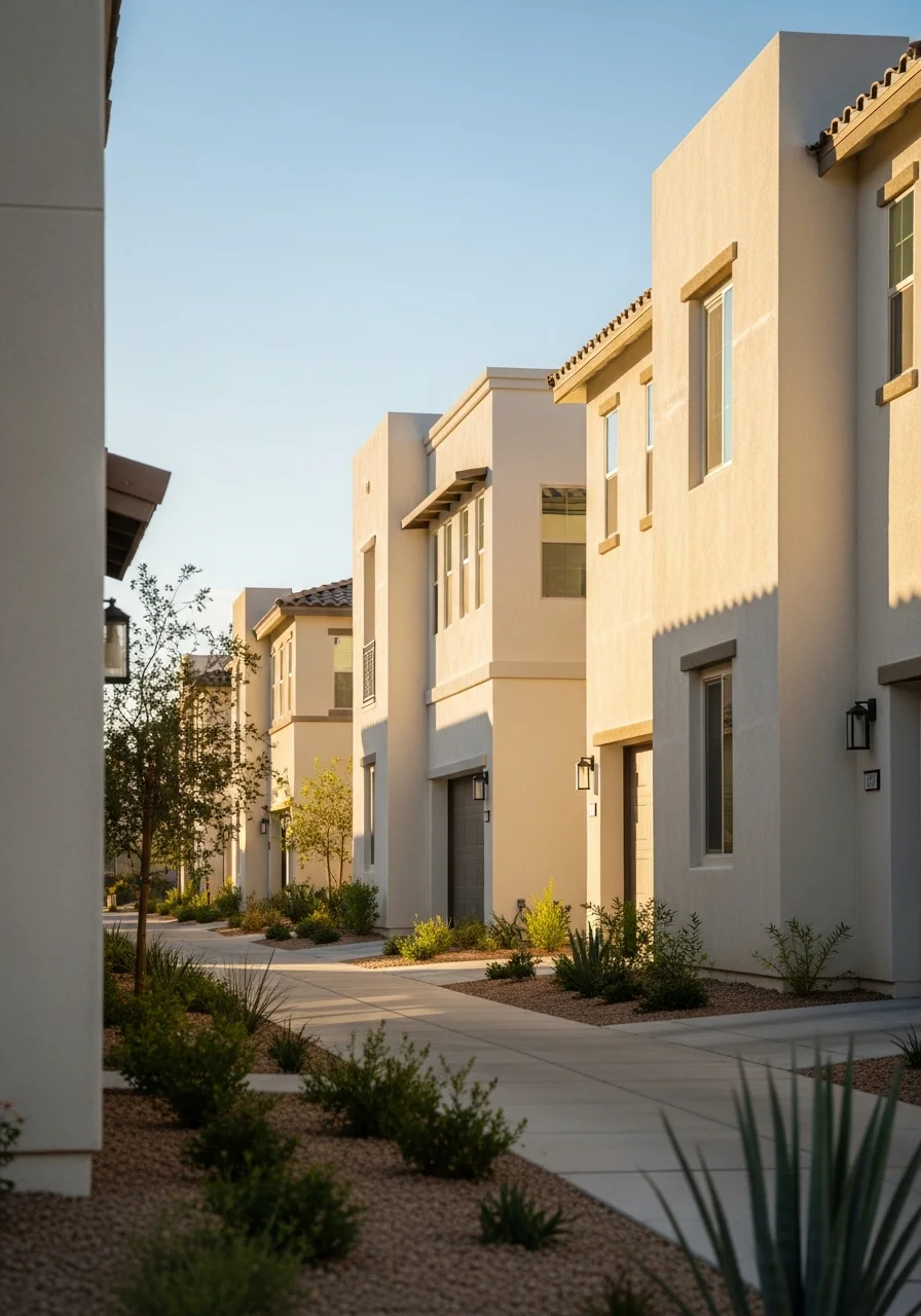 Street-level photo of a completed Summerlin project showing quality construction and adherence to community design standards.
